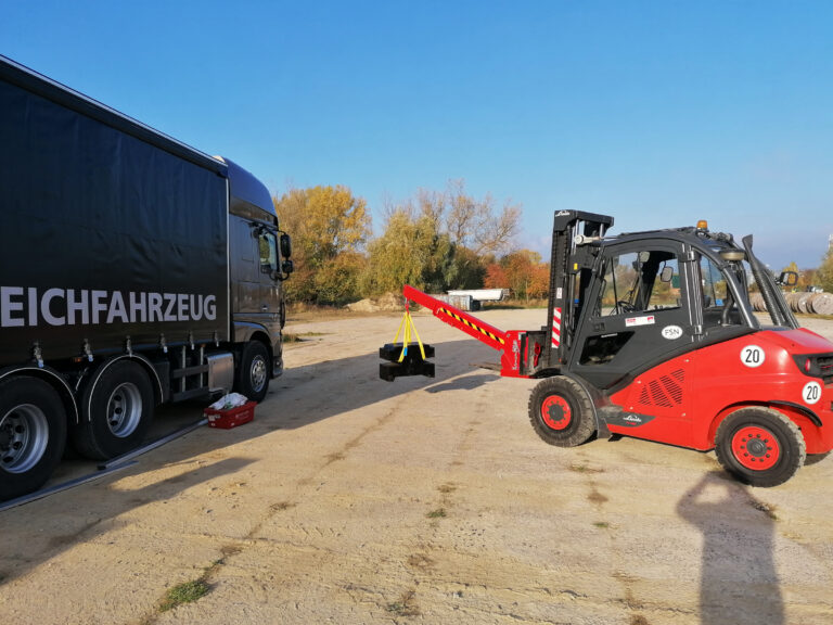 Teleskoparm für Fahrspurwaagen